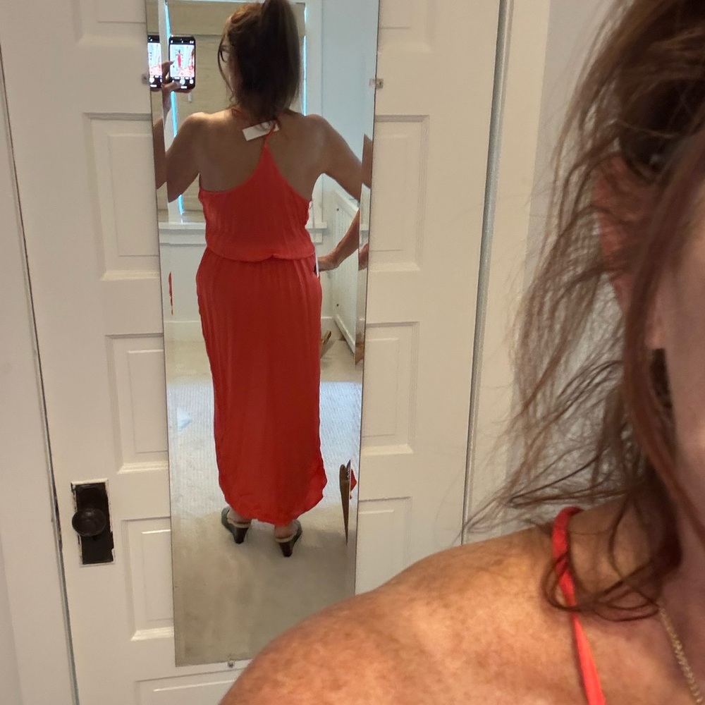 Vibrant Orange Maxi Dress YBF - Picture 5 of 15